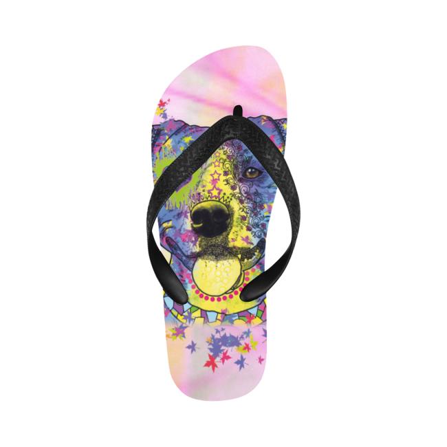 Preview: Flip Flops Hundemotiv Tayra - Strandsandalen, Sandalen, bunt, Grösse 38-45, Unisex, AmStaff, Staffordshire, Staff, Pitbull, Pit, SOKA, Familienhunde